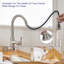 Robinet de cuisine rétractable à poignée simple avec accessoires-59589847