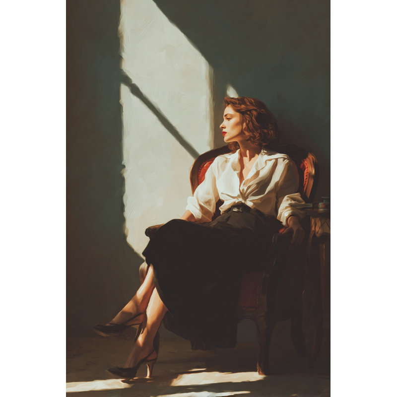 Art mural sur toile tendue Quiet Gaze, H 40 po x l 30 po x P 1,5 po