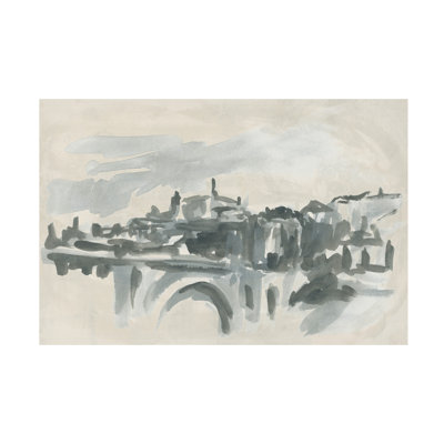 Art mural sur toile tendue - "Moody Toledo II" de June Erica Vess pour décoration de salon, de chambre à coucher ou de bureau - 16 x 24