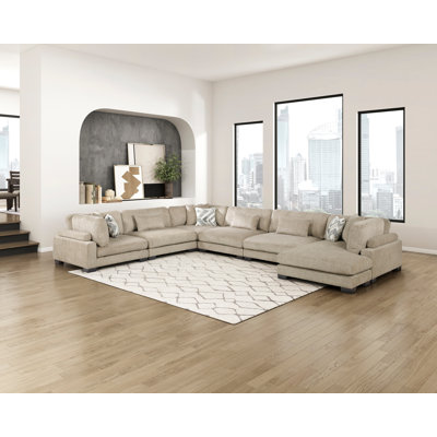 Canapé modulaire 6 pièces avec méridienne Conners