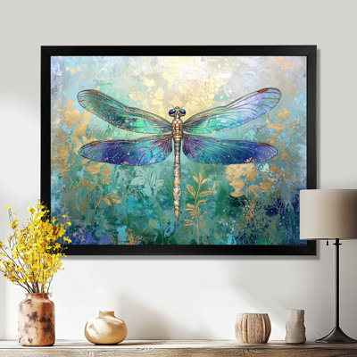 Dragonflies Iridescent Wings I - Dragonfly Wall Art Print