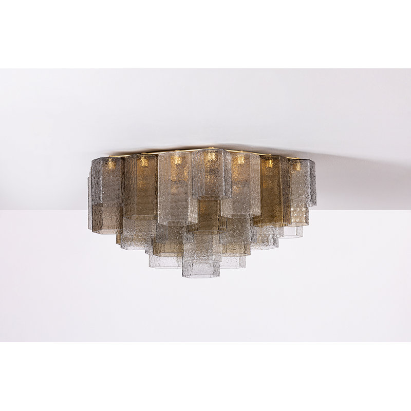 Helsinki Semi Flush in Vintage Gold Leaf