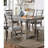 Diamond Wood Grain Dining Table, Gray Rustic, Wire-brushed, Trestle Base, Rectangular, 6 Color Rustic Grain, Wire-brushed Finish, Seats 6