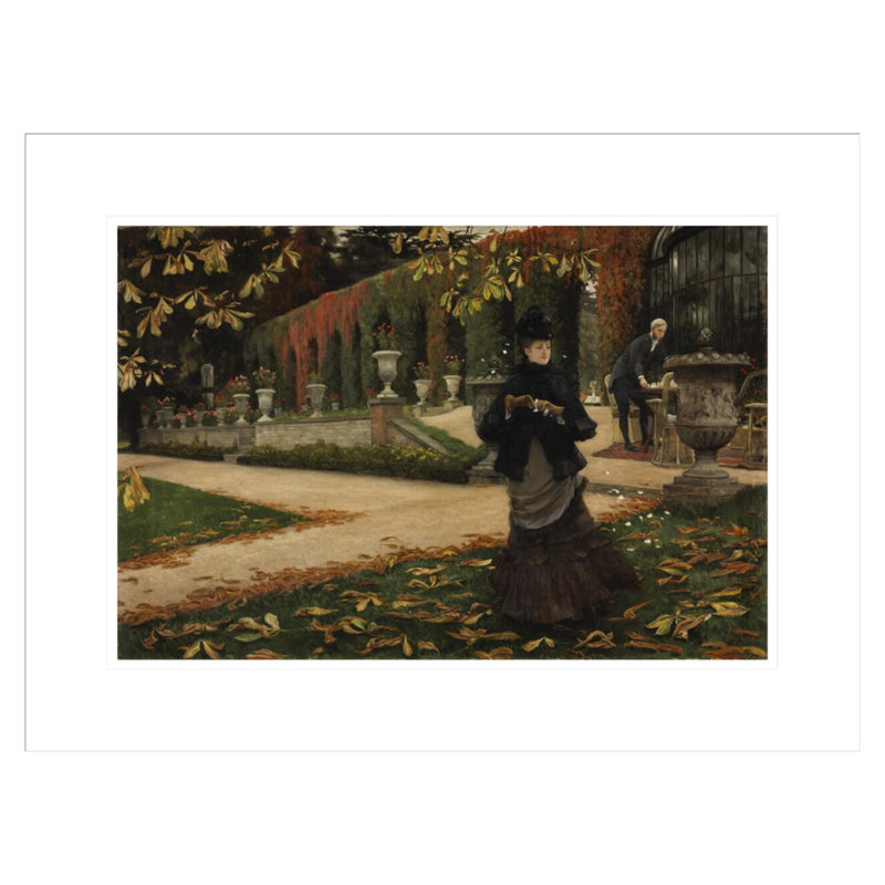 La lettre par James Tissot - Impression giclée encadrée, H 16,42 po x l 21,75 po