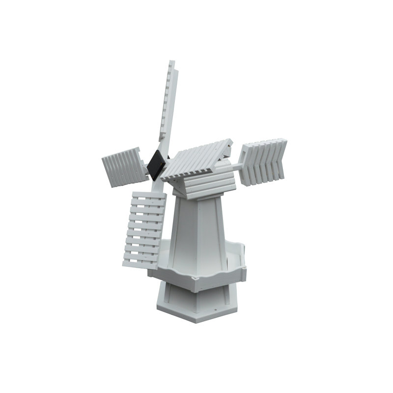 Moulin à vent traité sous pression Donte, H 74 po x l 24 po x P 24 po, Blanc