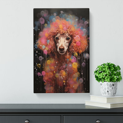 Poodle Contemporary - Wrapped Canvas