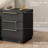 Modern Nightstand Set of 2 with Charging Station, 3 Drawer End Table with USB Ports & Power Outlets, Black-1493028957