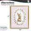 Cadre flottant Spring Gingham Rabbit, design par Christine Simpson Art-892537241-892537242