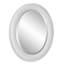  Miroir mural décoratif décoratif ovale blanc H 29,25 po pour décoration de meuble-lavabo