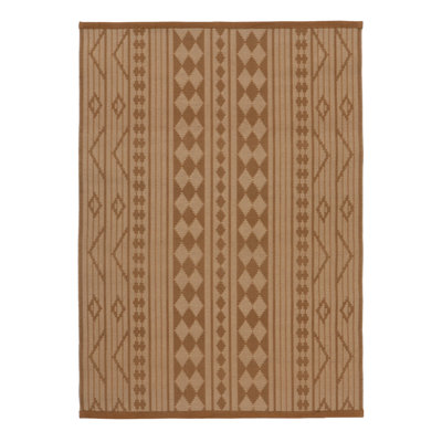 Brown Flatweave Leather Rug - 4' x 6'