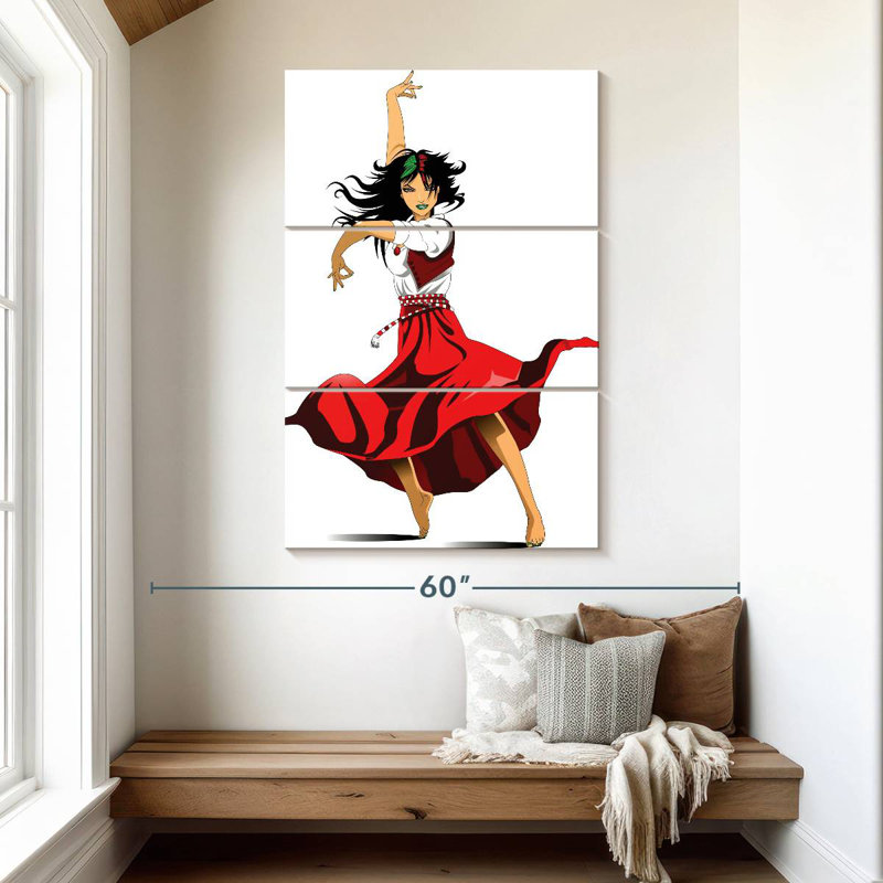 Flamenco Enn Gypsy Girl, H 50 po x l 32 po