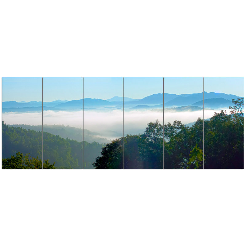 Morning in Blue Ridge Parkway Landscape Canvas Print, 70" x 28"
