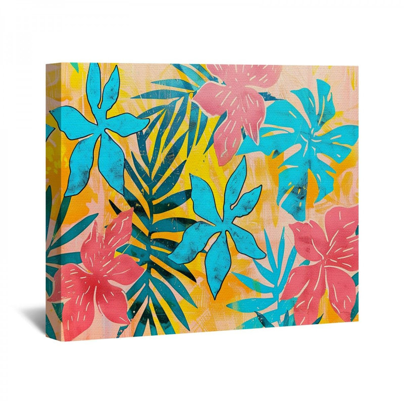 "Motif tropical" sur, H 11 po x l 14 po