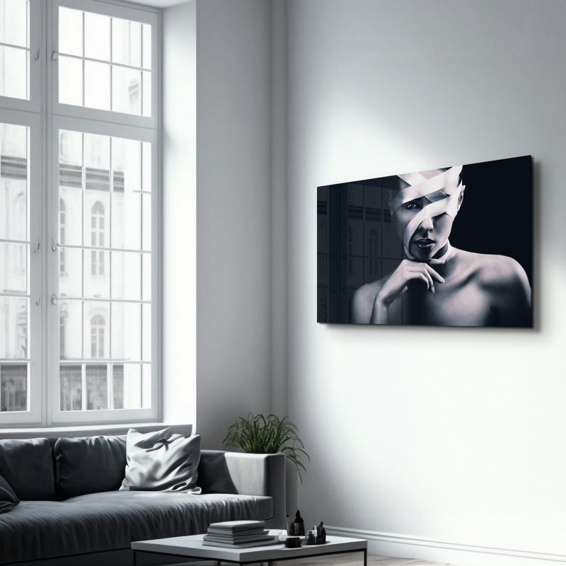 Élégante peinture murale en verre trempé de 13,8 po x 21,7 po | 100% verre trempé, épaisseur: 0,16 pouce | Imprimé UV pour des couleurs éclatantes | Parfait pour la décoration intérieure, le salon et les espaces de bureau