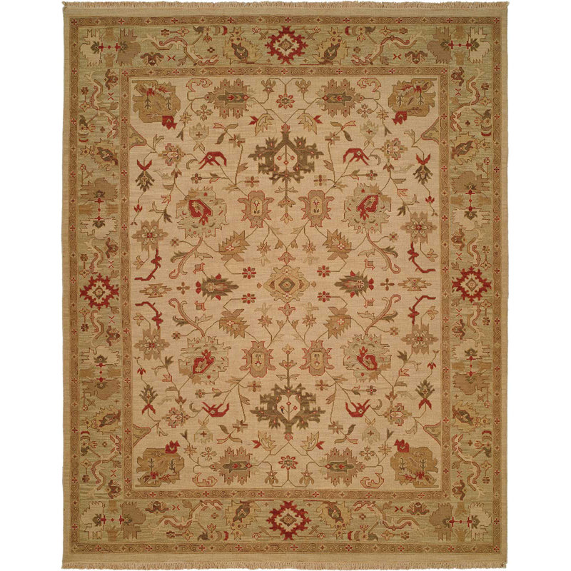 Wool Oriental Indoor Rug, Rectangle 6' x 9'