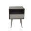Table de chevet 1 tiroir Gurtie - gris foncé