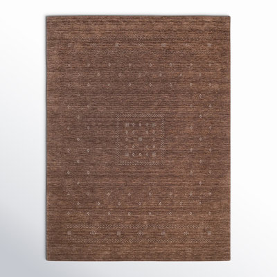 Nilles Handmade Hand-Knotted Tan/White Area Rug