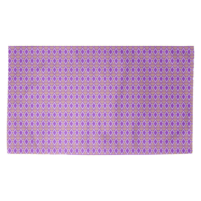 Tapis de couleur rose diamants géométriques Avicia, Rectangle 2 pi 2 po x 3 pi 4 po