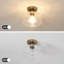 Plafonnier semi-encastré, petit plafonnier rétro, luminaire de couloir en verre épaissi, plafonnier de cuisine en laiton pour entrée, chambre à coucher, salle de bain, porche