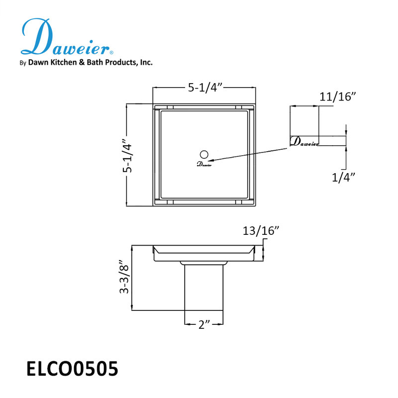 304 Stainless Steel Square Linear Floor Shower Drain