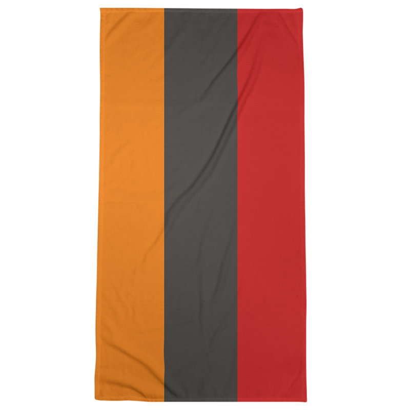 Cotton Blend Bath Towel, Orange/Red
