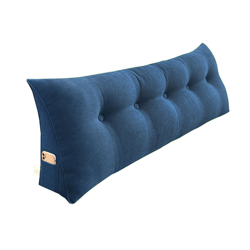 Tête de lit tapissier Naariah, H 19,69 po x l 70,87 po, Bleu