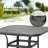 Coleburn Square 2- Outdoor 32 Inch Square Bar Table, Tempered Glass Tabletop with Double Layer Construction, for Patio,  Black with Gold Speckles