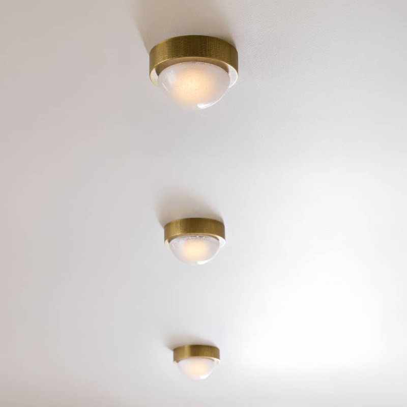 Lennon 1 - Light LED Flush Mount, Antique Brass