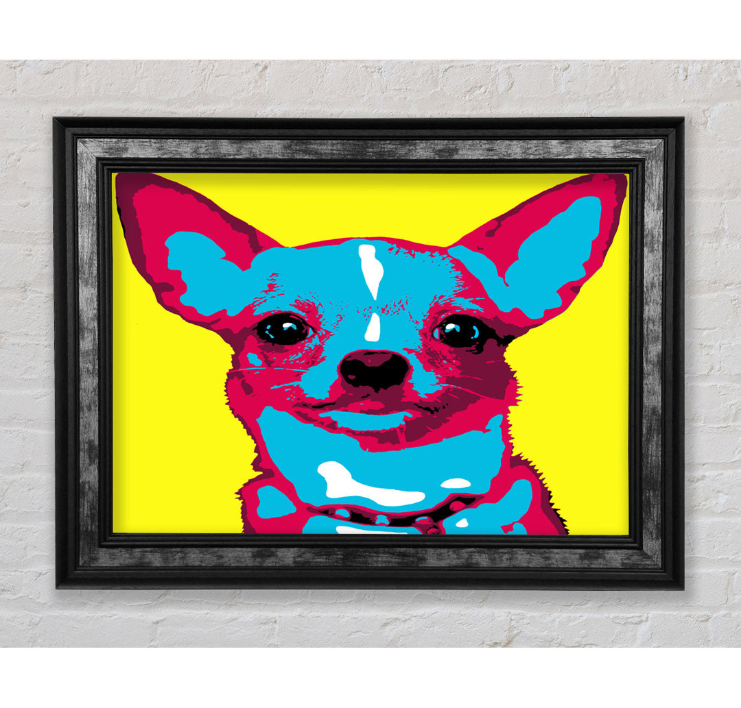 The Pop Art Chihuahua - Einzelner Bilderrahmen Kunstdrucke