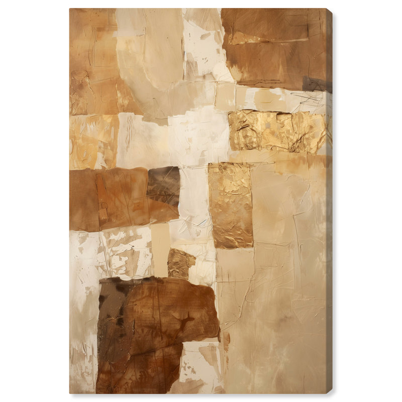 Layers of Earth Boho Abstract Warm Color Canvas Wall Art