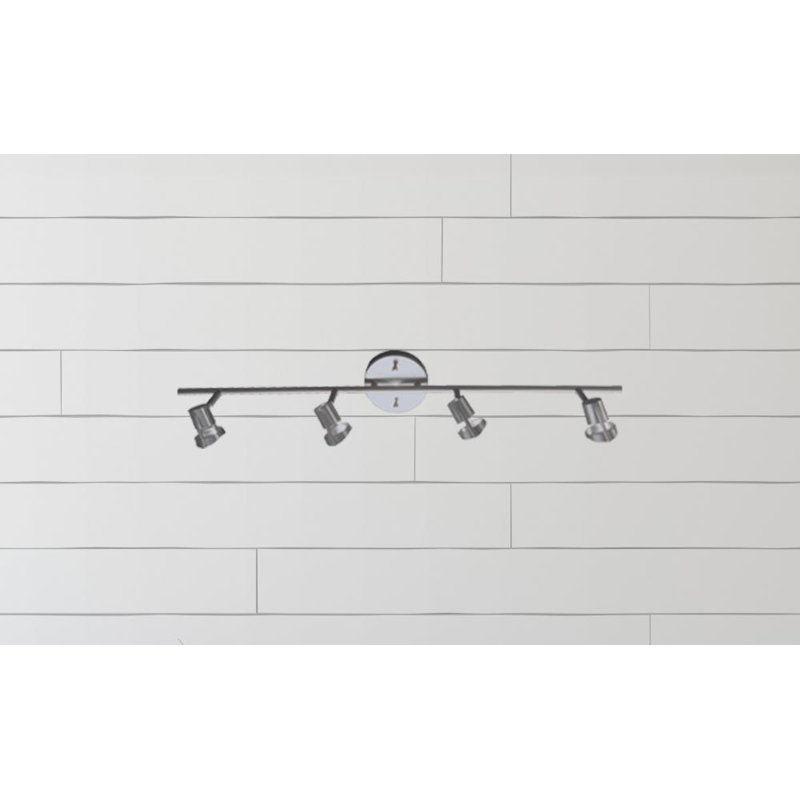Charles 32.5'' 4 -Light Fixed Track Track Kit with Dimmable, Satin Steel