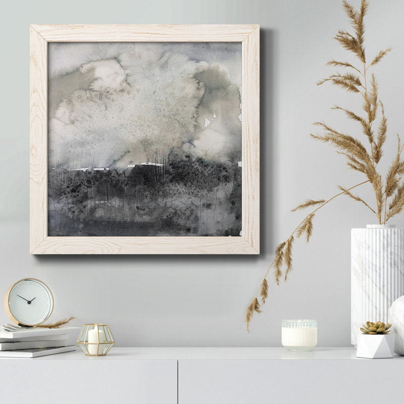 Toile encadrée salée Horizon II-Premium - prête à être accrochée, H 31,5 po x l 31,5 po x P 1,5 po, Blanc