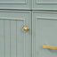 Meuble-lavabo bleu 36 po avec lavabo en céramique, cadre en bois massif, portes à fermeture en douceur et nombreuses solutions de rangement-129184568
