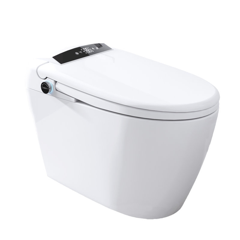 T1105-WH Smart Toilet, Elongated Seat Toilet with Cleaning Mode & Warm Air Dryer