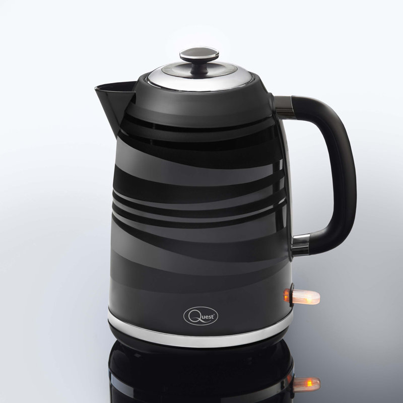 Quest 1.7L Aluminium Electric Kettle, Black