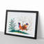 Two Walking Birds - Picture Frame Painting Print-55606044-55606045