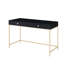 Bureau contemporain 2 de style noir brillant et doré pour l'espace