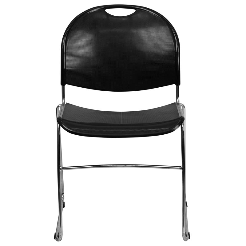 Chrome Frame Ergonomic Mid-Back Stackable Chair for Various Settings