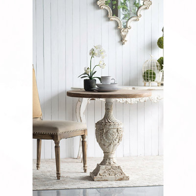 30X31" Antique Round Wood Table