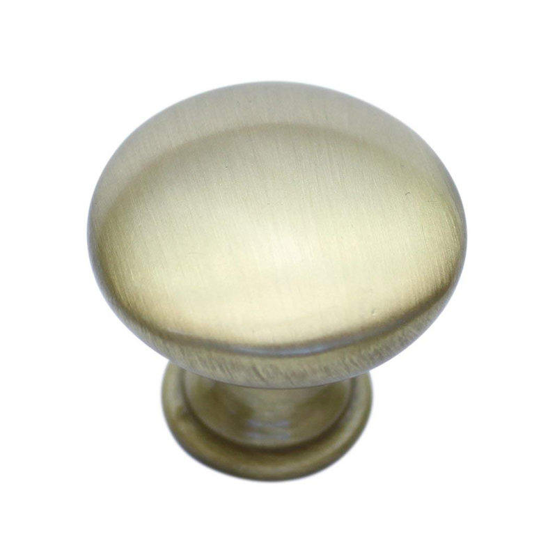 Poignée champignon 1 1/4 de diamètre, Laiton satiné