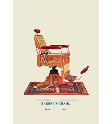 Chaise de barber à mèches