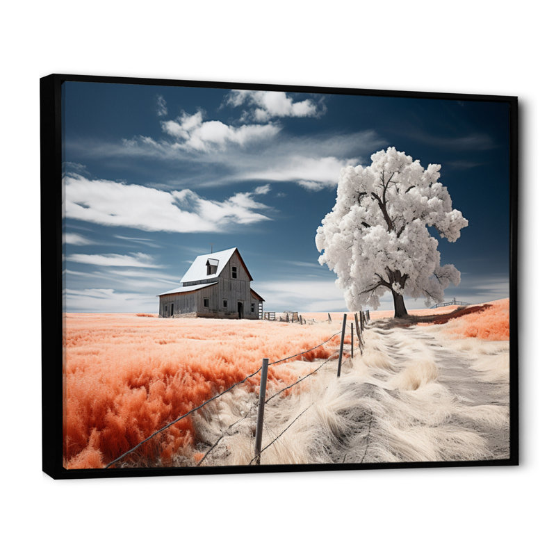 Barn Barn Reverie I - impressions murales de ferme, H 12 po x l 20 po x P 1 po, Cadre flottant noir