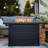  6-Piece Outdoor Rattan Patio Set with Fire Pit Table-2139026094