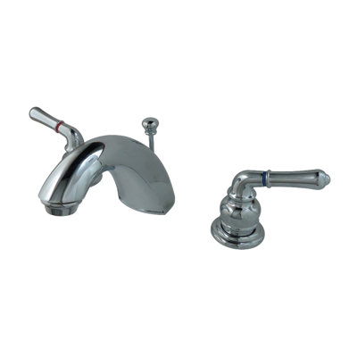 Kingston Brass Two-Handle 3-Hole Deck Mount Widespread Bathroom Faucet with Retail Pop-Up Drain