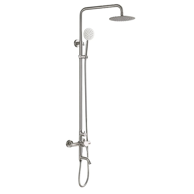 Douche d'extérieur à triple fonction avec poignée levier simple Kenzo, Brossé