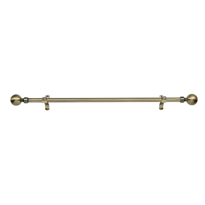 Crutcher Single Curtain Rod, 1" H x 120" W x 1" D