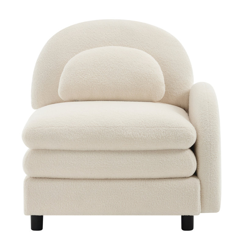 Canapé incurvé VF RSF Teddy, Blanc beige