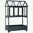 Potting Bench with Movable Wheels, Openable Roof and Storage Box-1907425741
