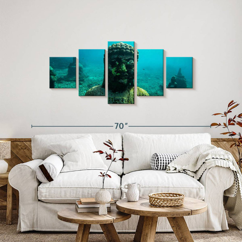 Bouddha sous l'eau, H 24 po x l 55 po
