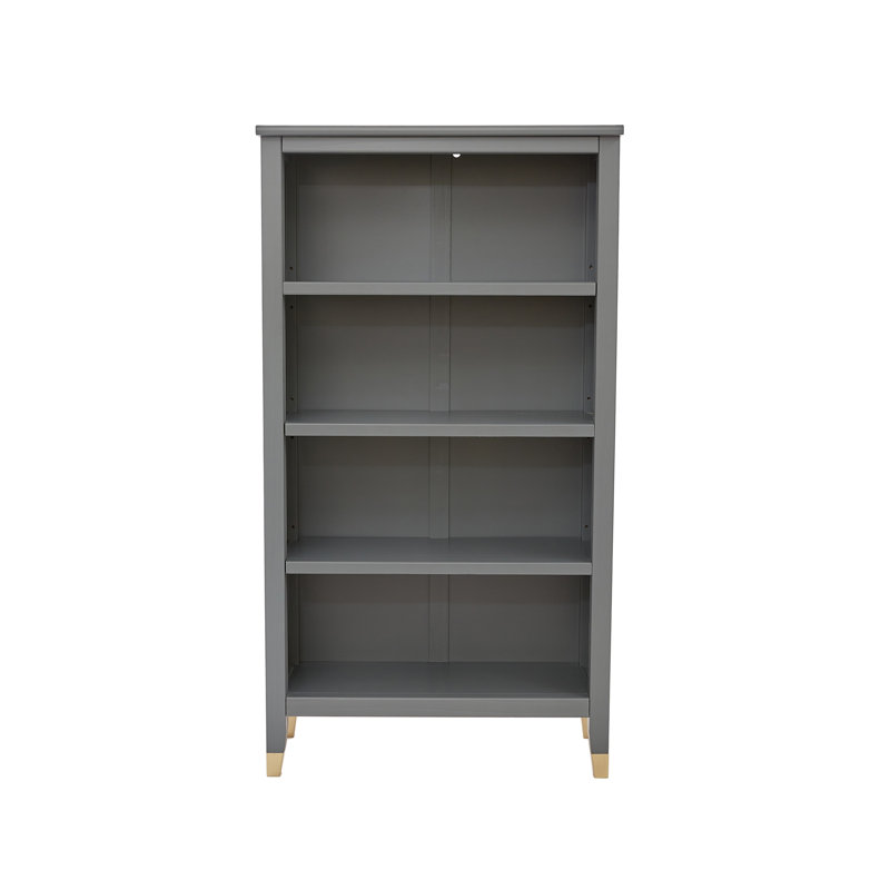 Ludwicka 127cm H x 69cm W Standard Bookcase, Grey